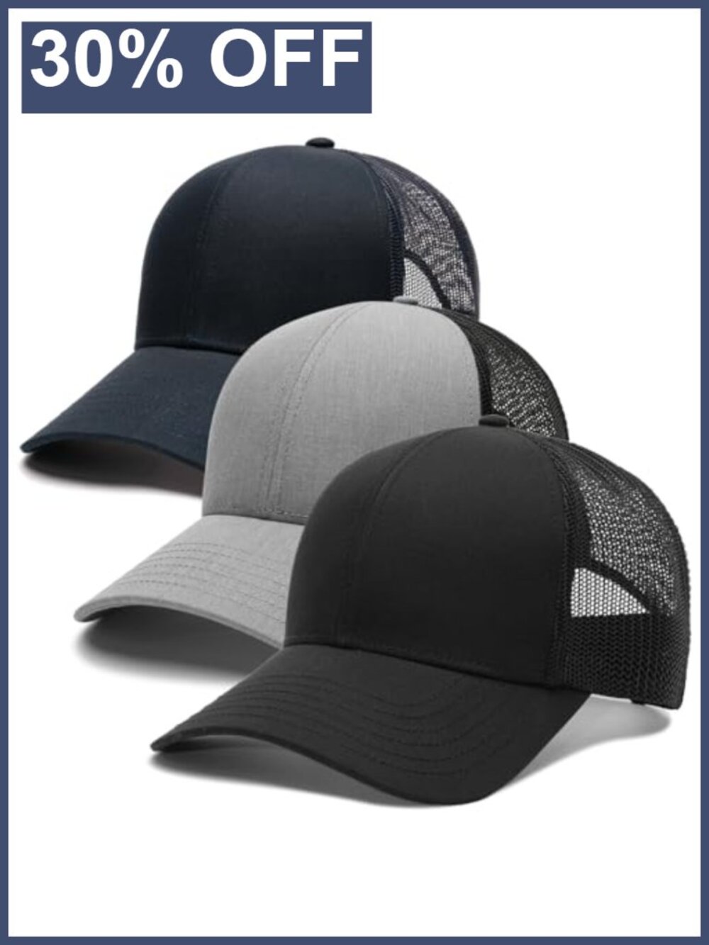 Mens Adjustable Snapback Trucker Hat Mesh Back Baseball Cap